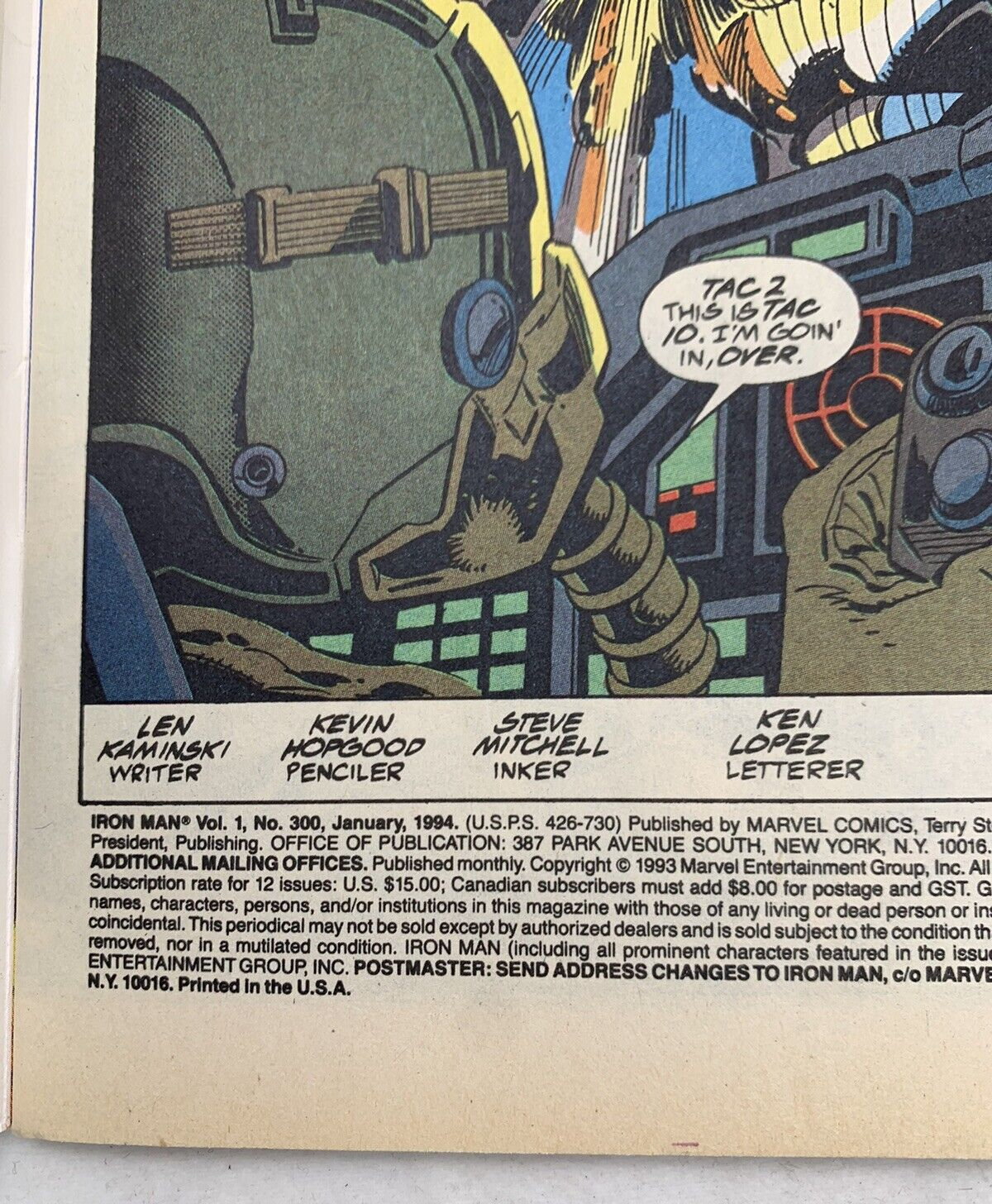 Marvel Comics 1994 Iron Man #300 Foil Cover 1st Appearance Modular Armor