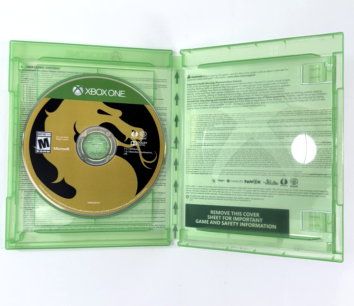 Mortal Kombat 11 (Microsoft Xbox One/Series X, 2019) Game and Case - Tested