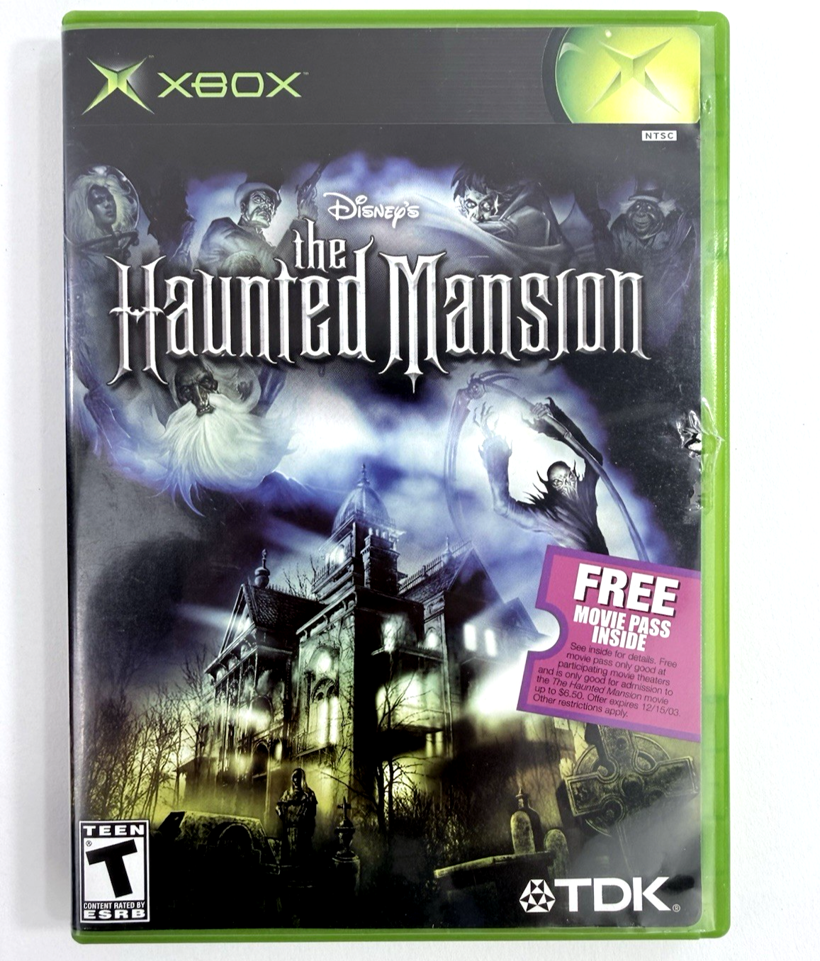 The Haunted Mansion (Xbox, 2003) Game, Case, Manual, Reg. Card, Ticket - Tested