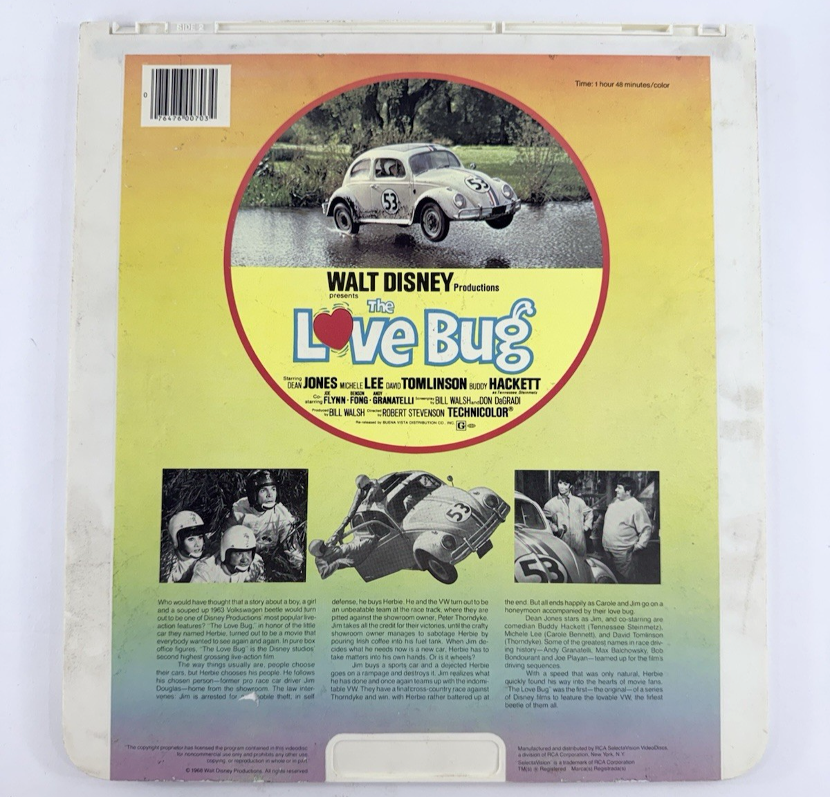 Disney CED Videodisc Bundle - Parent Trap, Love Bug, Old Yeller, Absent-Minded..