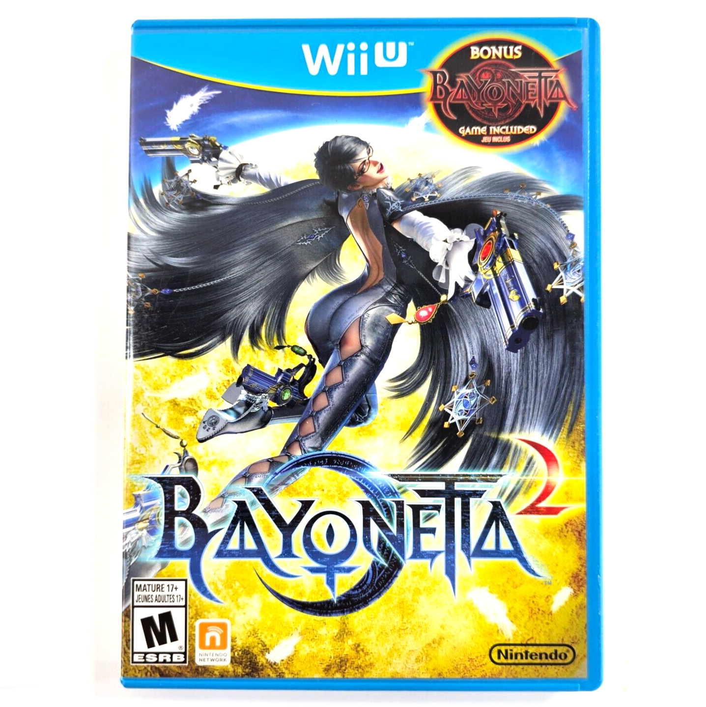 Bayonetta 2 (Nintendo Wii U, 2014) Game Discs, Case, Insert - Tested