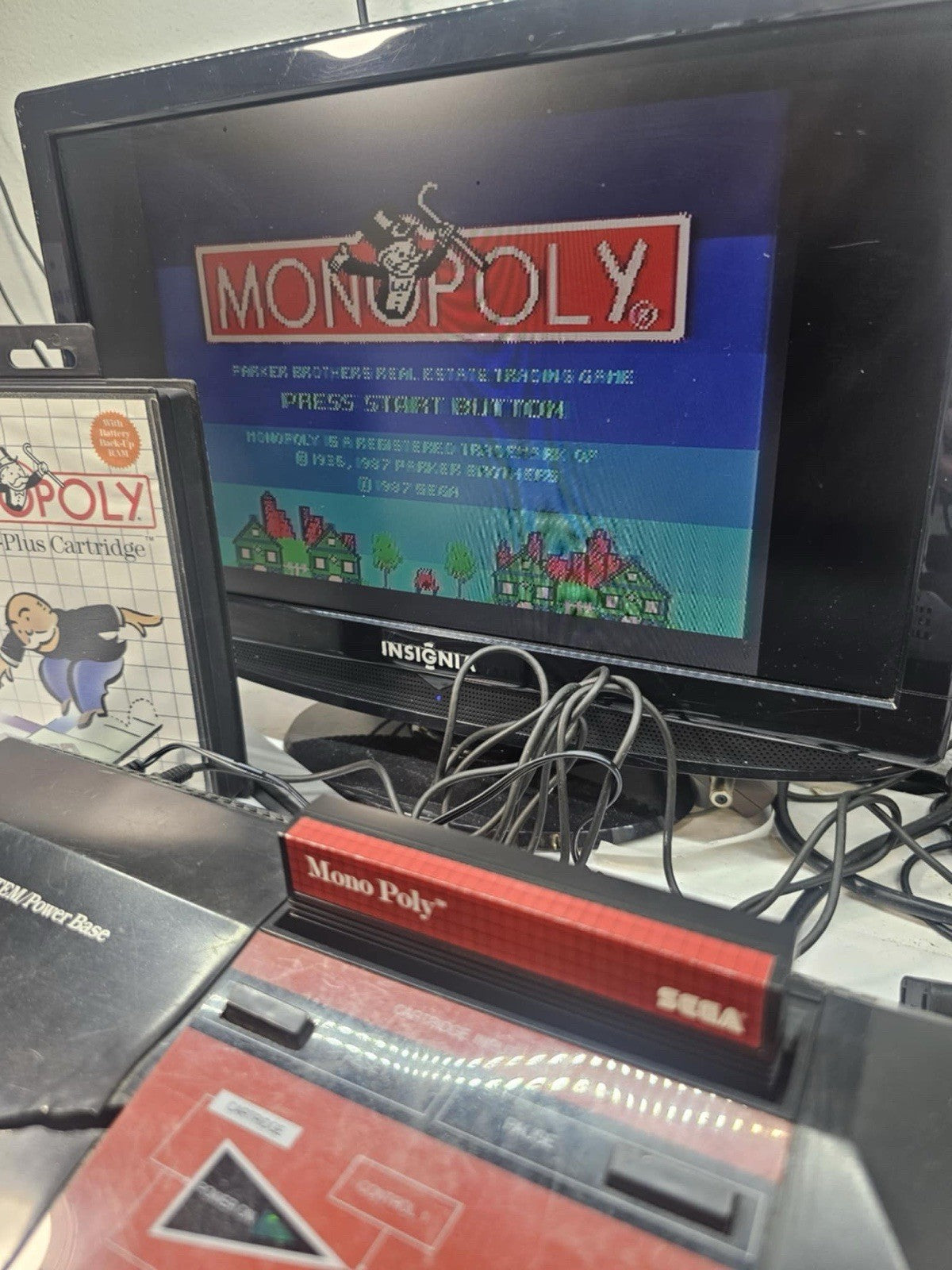 Monopoly (Sega Master System, 1988) Game Case Manual Poster - Tested