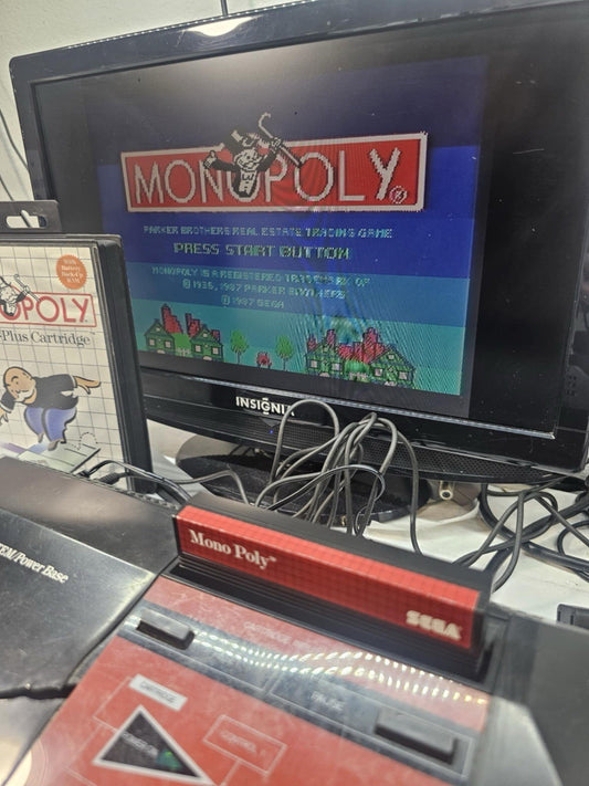 Monopoly (Sega Master System, 1988) Game Case Manual Poster - Tested