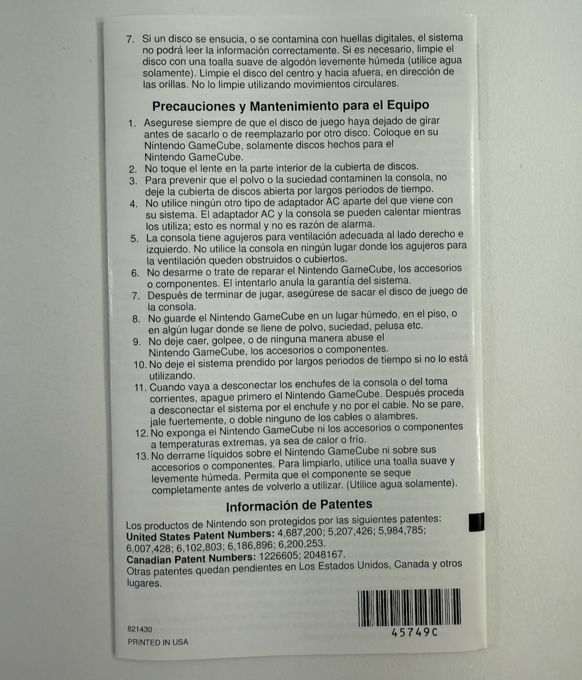 NBA Live 2005 (Nintendo GameCube, 2004) Game Case Manual Insert - Tested