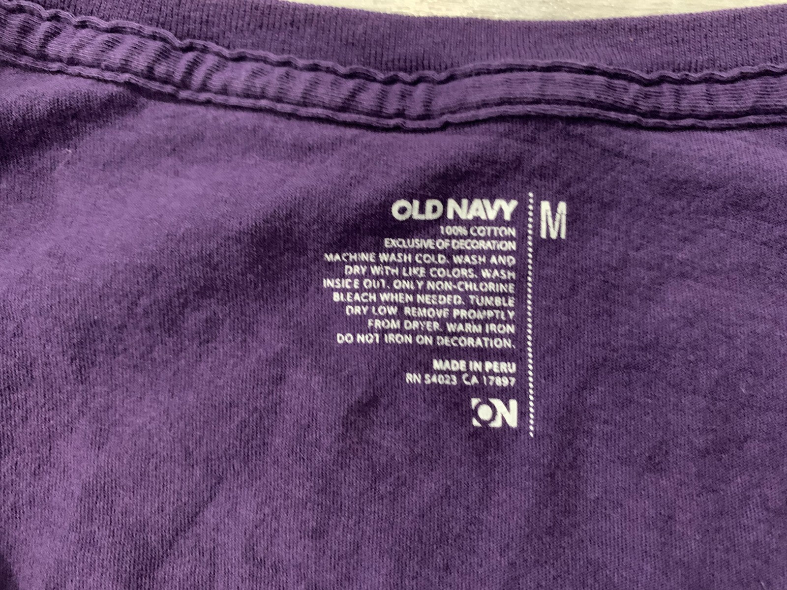 Old Navy Women's Medium Purple Trick-Or-Treat Long Sleeved T-Shirt