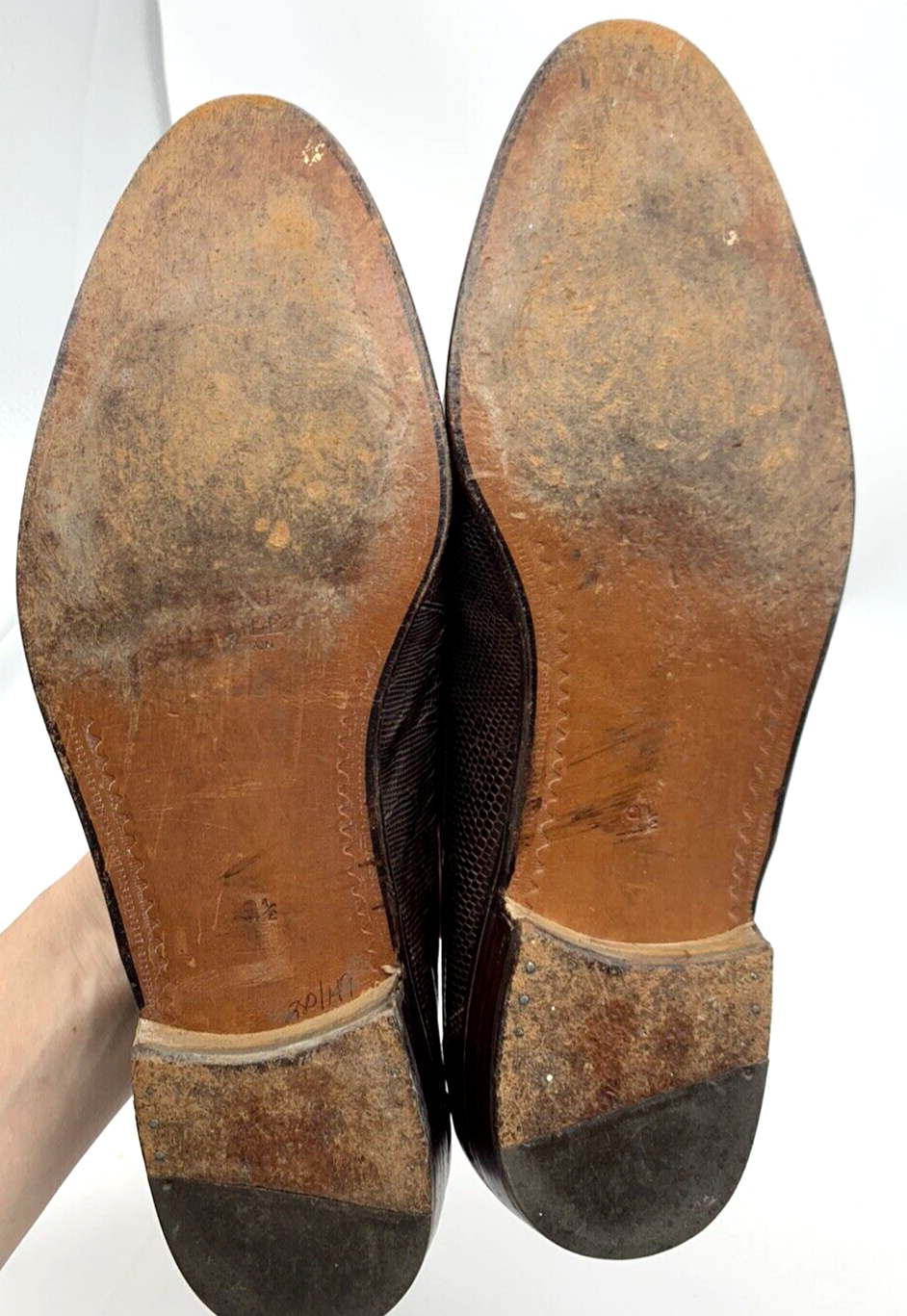 Rodolfo Valentino Size 9.5 Men's Genuine Alligator Leather Slip-On Derby Shoes