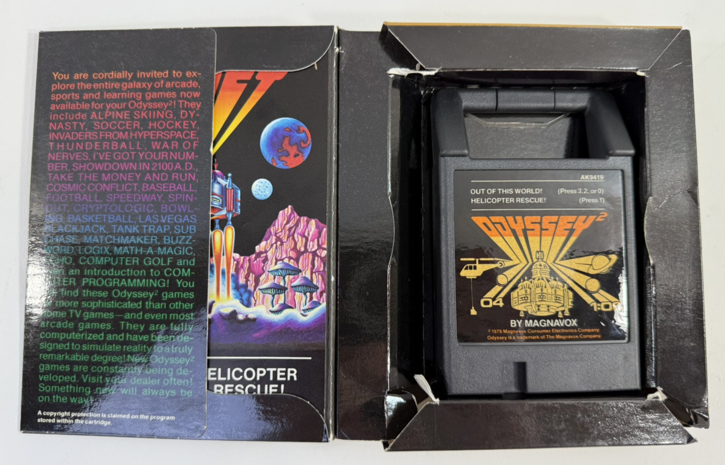Out of This World/Helicopter Rescue (Odyssey 2/Videopac, 1979) Game Box Manual