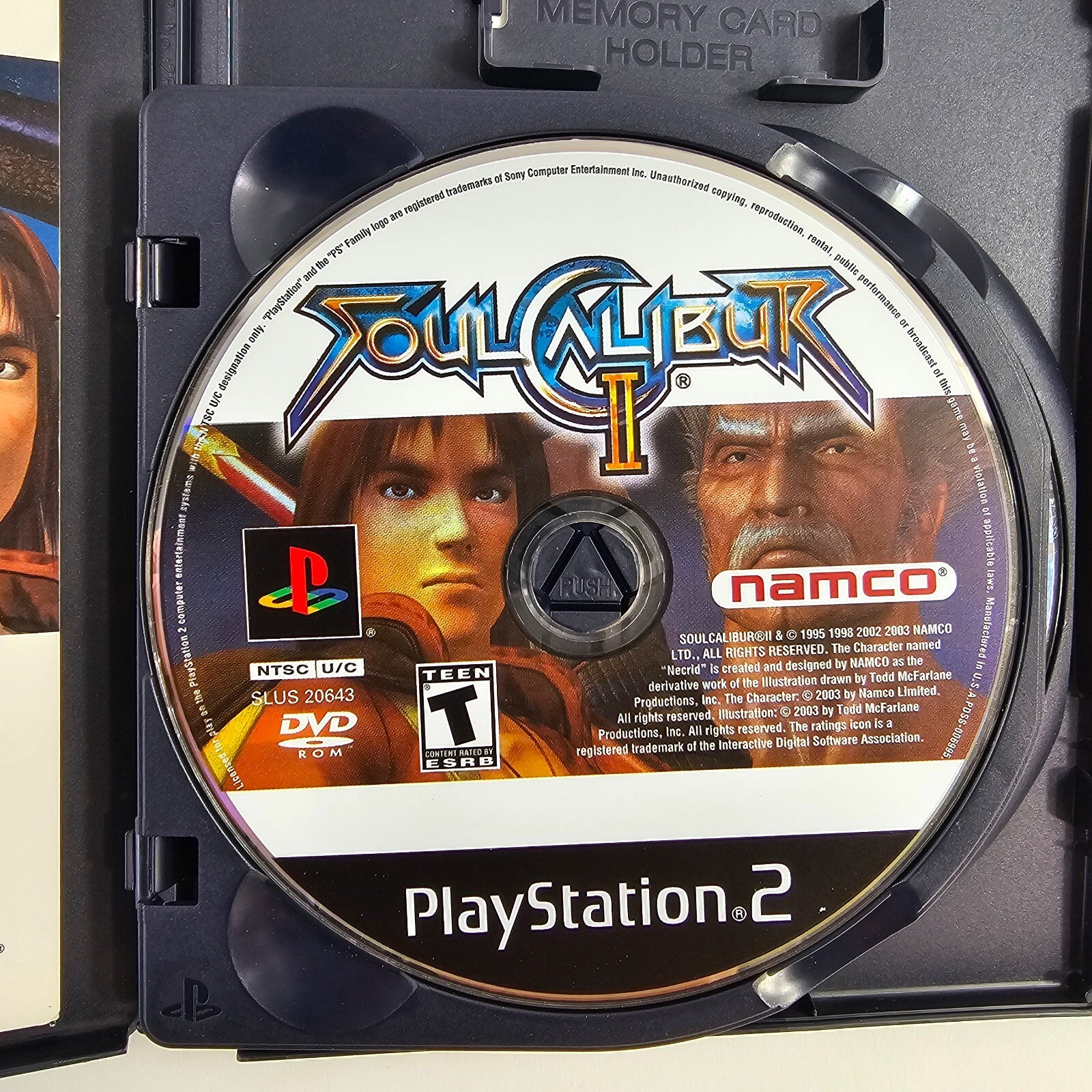 Soul Calibur II (PlayStation 2, 2003) Game Case Manual Registration Demo -Tested