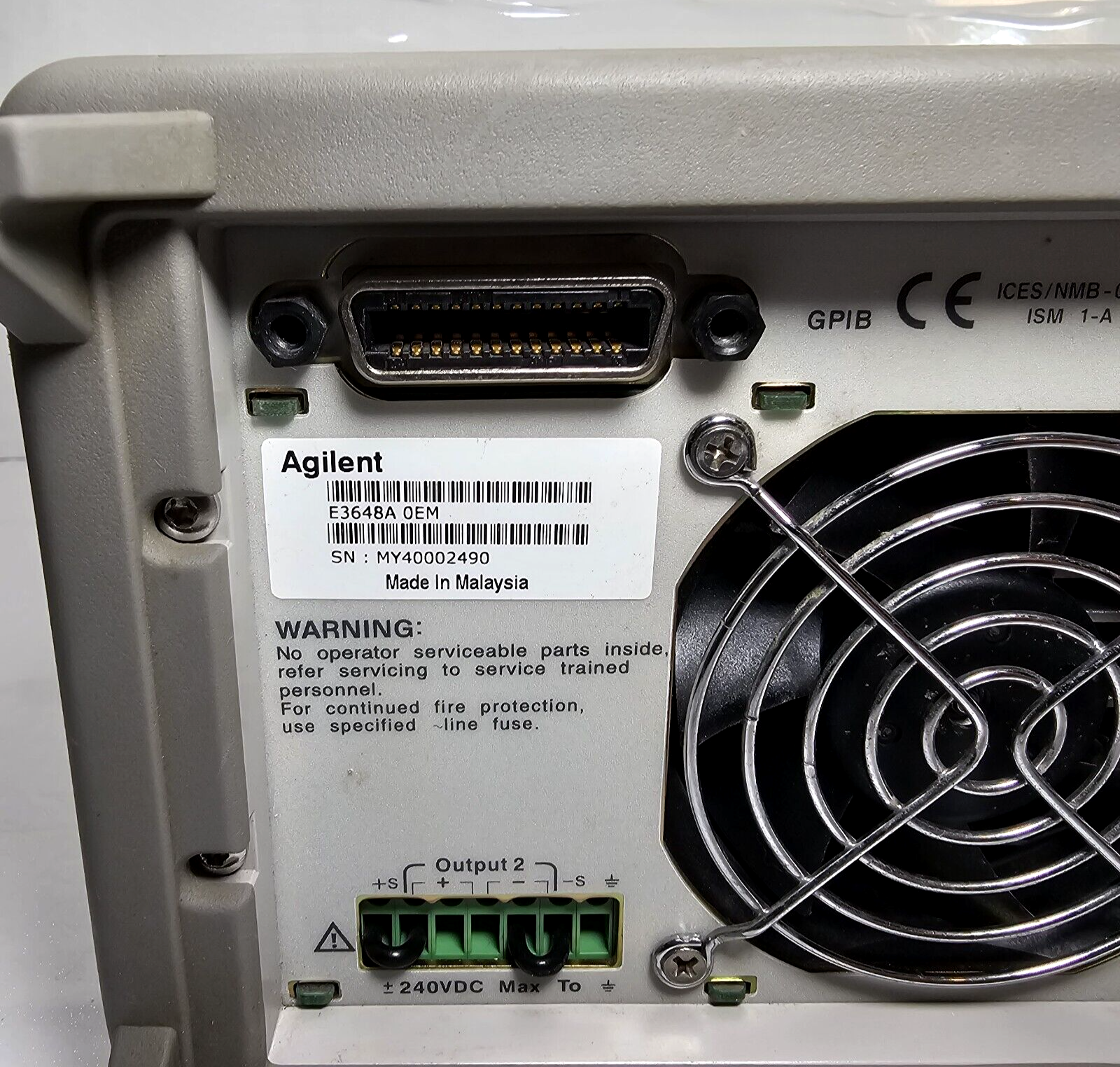 Agilent E3648A Dual Output DC Power Supply 0-8V,5A/0-20V,2.5A - Tested - 2490