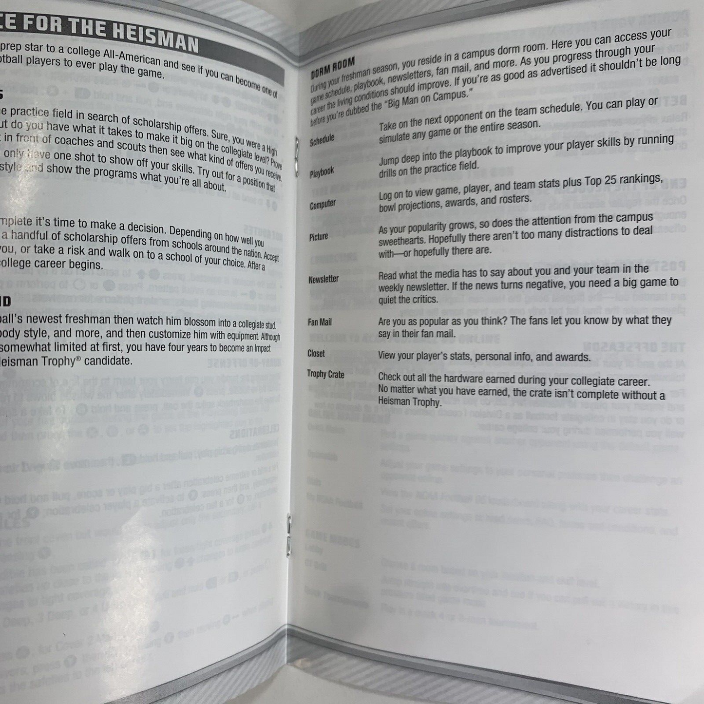 NCAA Football 06 (Microsoft Xbox, 2005) Game Case Manual - Tested