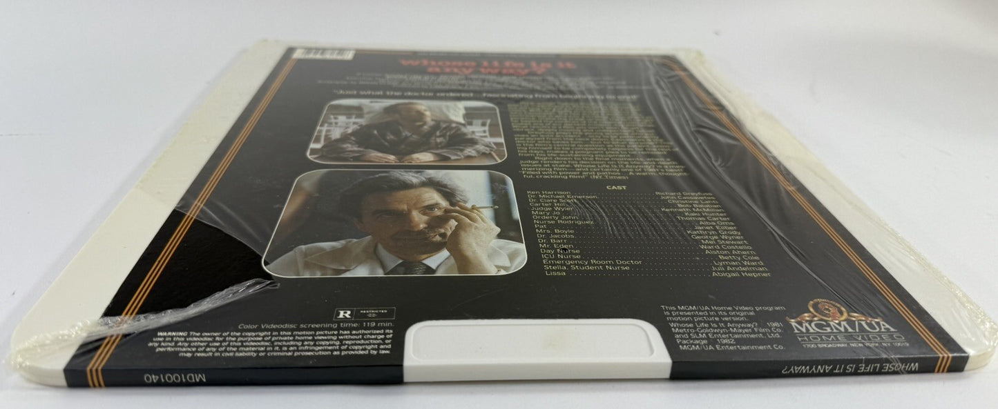 Whose Life Is It Anyway? (CED Videodisc, 1981) Factory Sealed