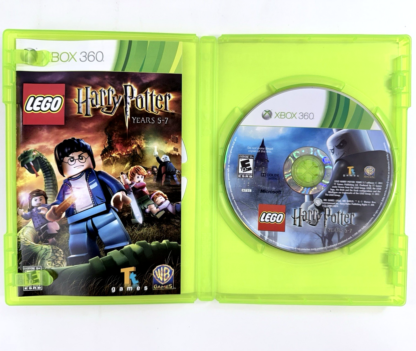 LEGO Harry Potter: Years 5-7 (Microsoft Xbox 360, 2011) Game Case Manual -Tested