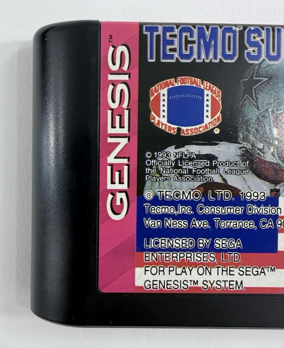 Tecmo Super Bowl (Sega Genesis, 1993) Game, Case, Manual - Tested and Working