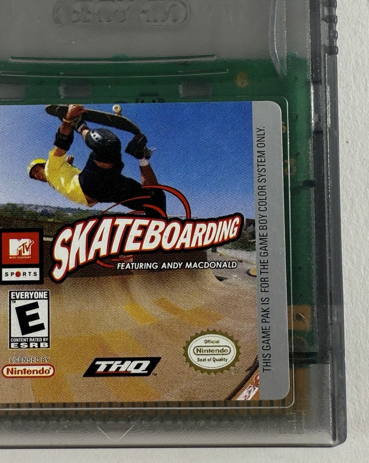 MTV Sports Skateboarding (Nintendo Gameboy Color, 2000) Game Cartridge - Tested