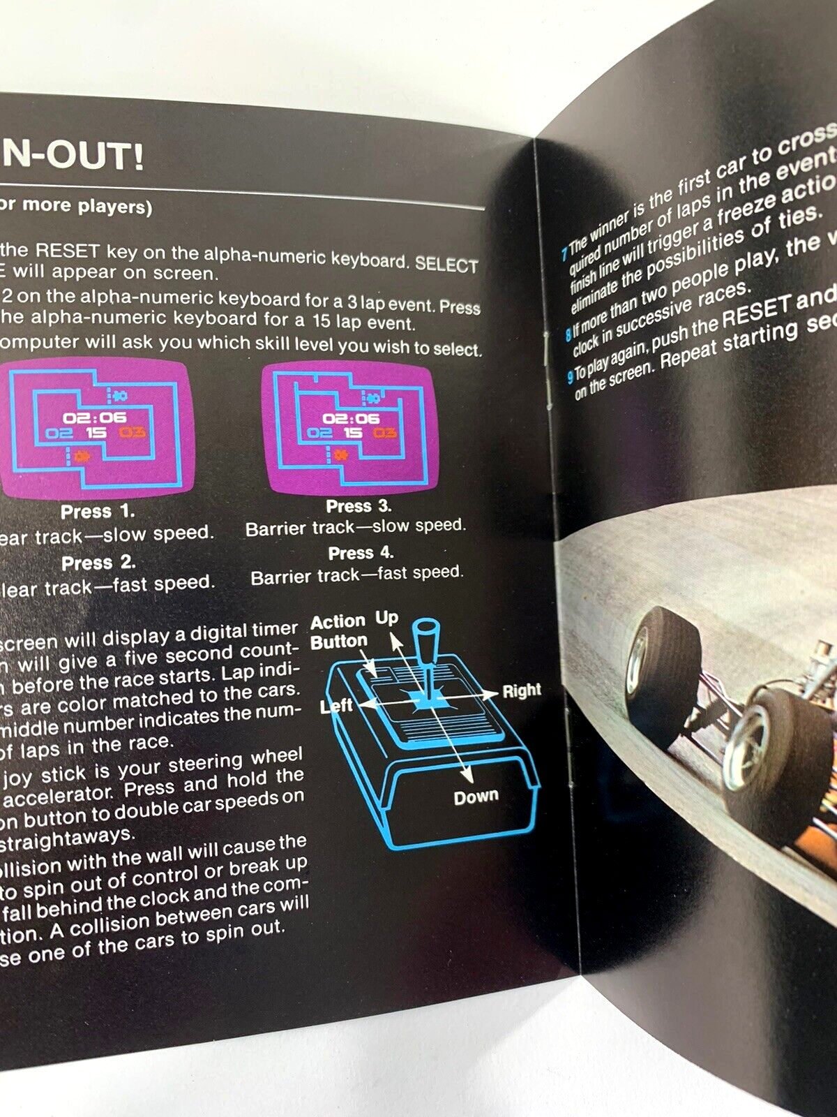 Speedway! Spin-out! Crypto-logic! (Magnavox Odyssey 2, 1978) Game Box Manual