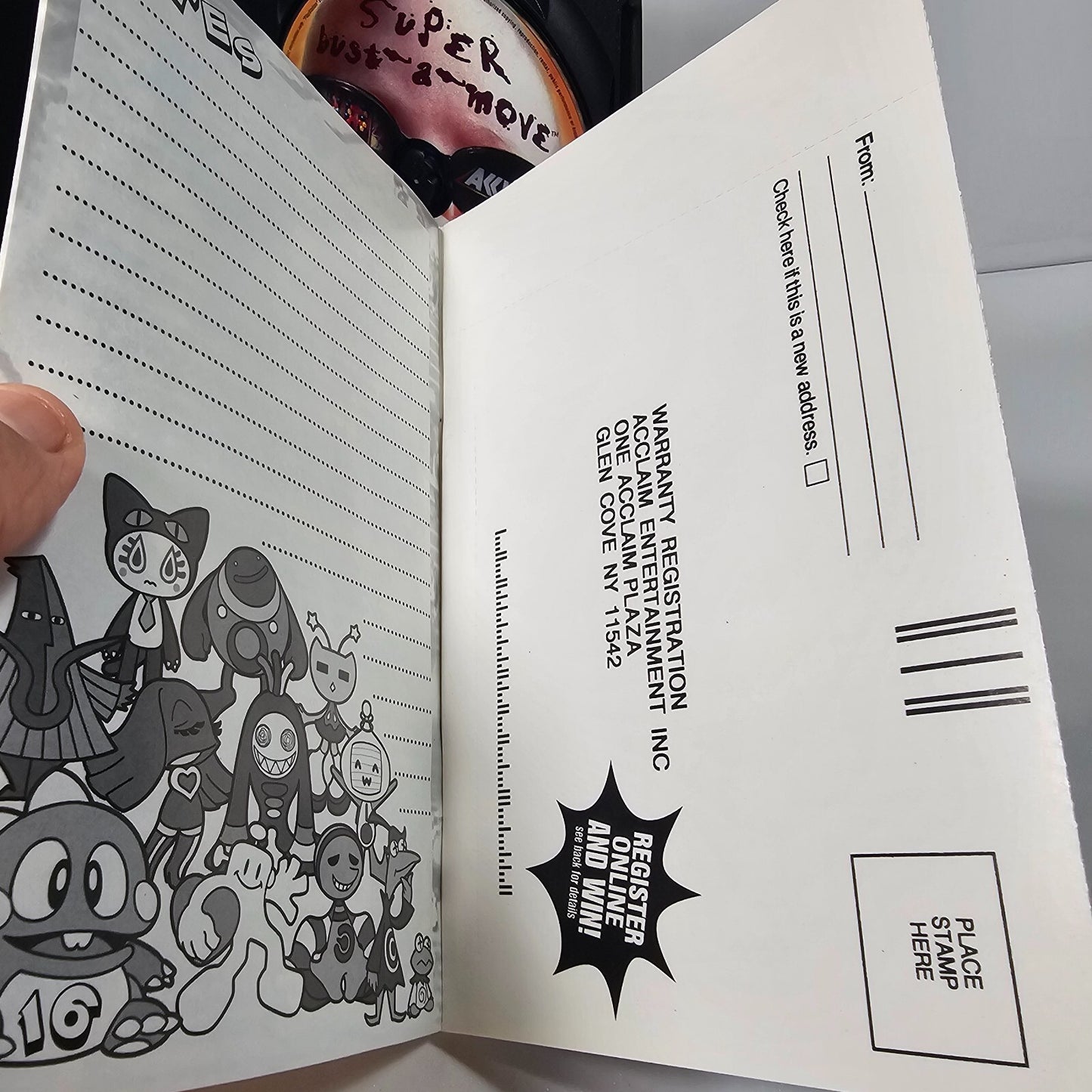 Super Bust-A-Move (PlayStation 2, 2000) Game Case Manual Registration - Tested