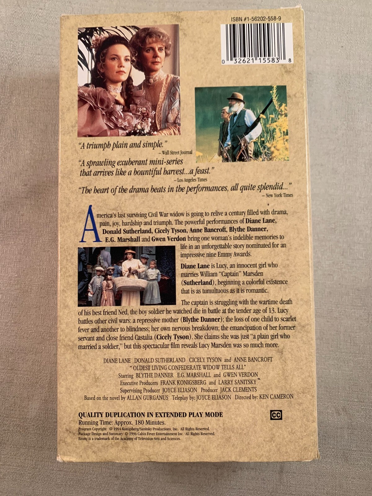 The Oldest Living Confederate Widow Tells All (VHS, 1995)