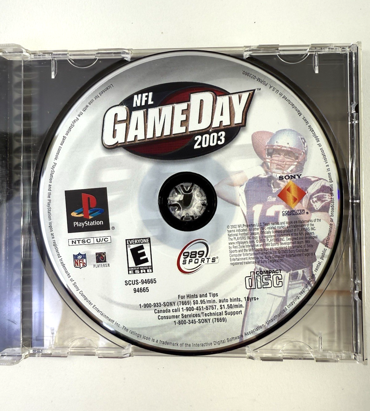 NFL GameDay 2003 (PlayStation 1, 2002) Game, Case, Manual, Registration - Tested