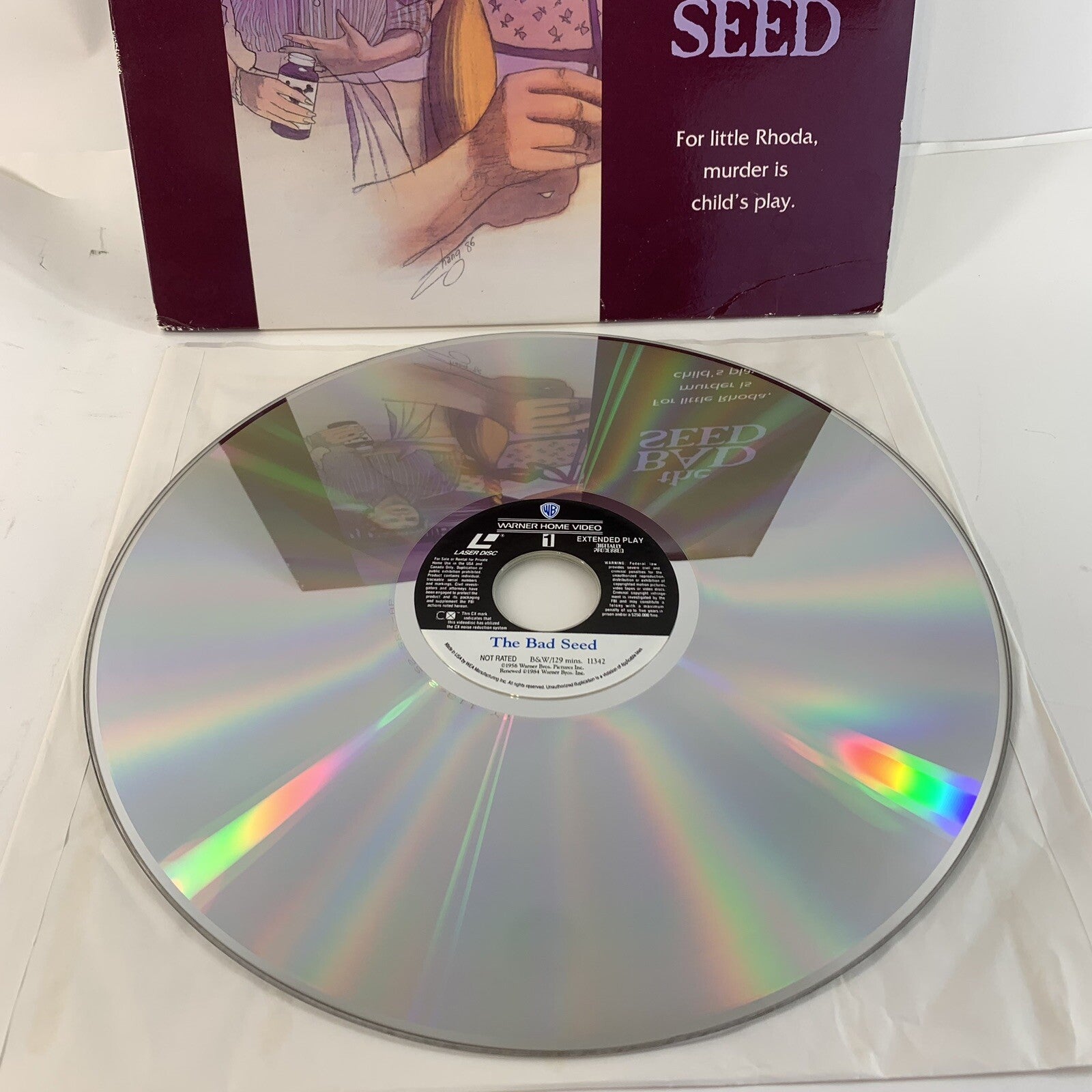 The Bad Seed (Extended/Standard Laserdisc, 1992) Tested and Working