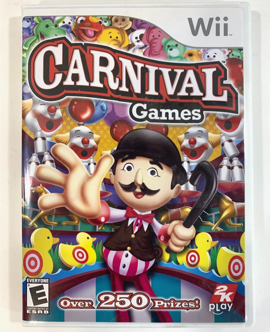 Carnival Games (Nintendo Wii, 2007) Game Case Manual Insert - Tested