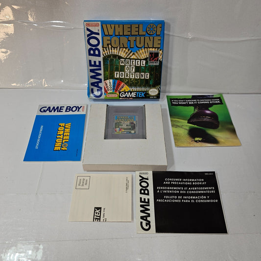 Wheel of Fortune (Nintendo Gameboy, 1990) CIB Game Box Manual Inserts