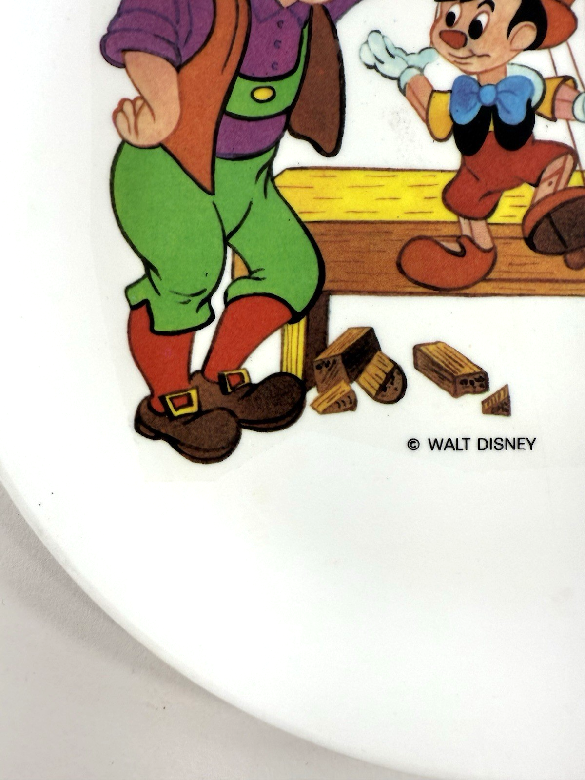 Melabel/Palphot 70s-80s Walt Disney Licensed Pinocchio 7.5" Melamine Plate