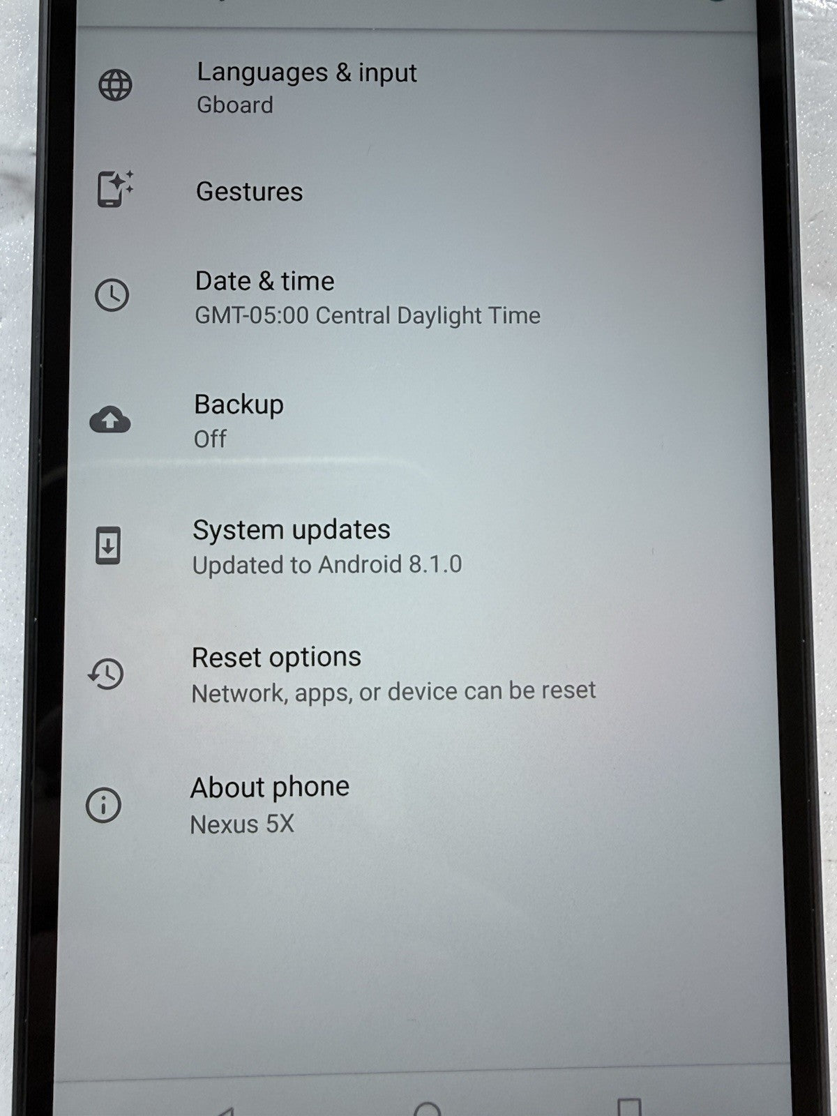LG Nexus 5X LTE Smart Phone 32GB Unlocked - Android 8.1 Oreo, Factory Reset