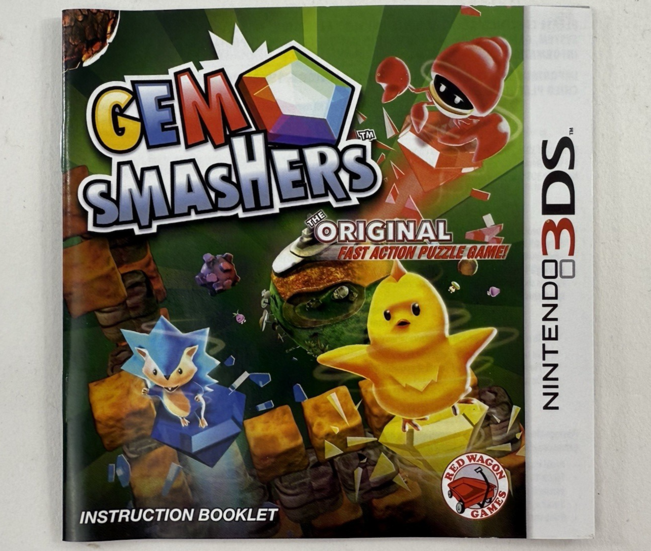 Gem Smashers (Nintendo 3DS, 2011) Game, Case, Manual - Tested