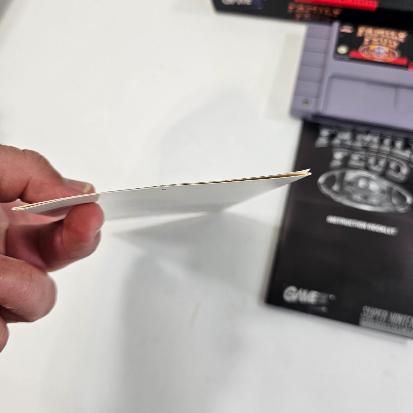 Family Feud (Super Nintendo Entertainment System, 1993) Game Box Manual Insert