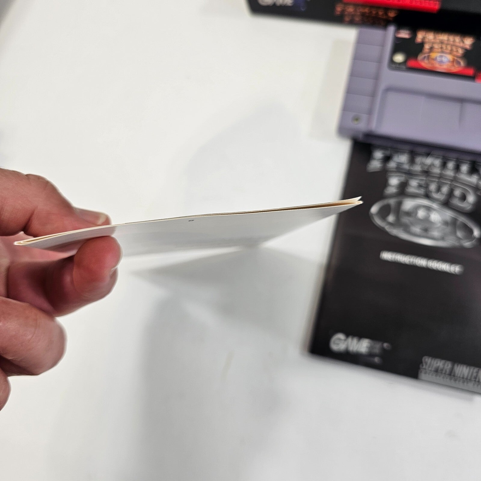 Family Feud (Super Nintendo Entertainment System, 1993) Game Box Manual Insert