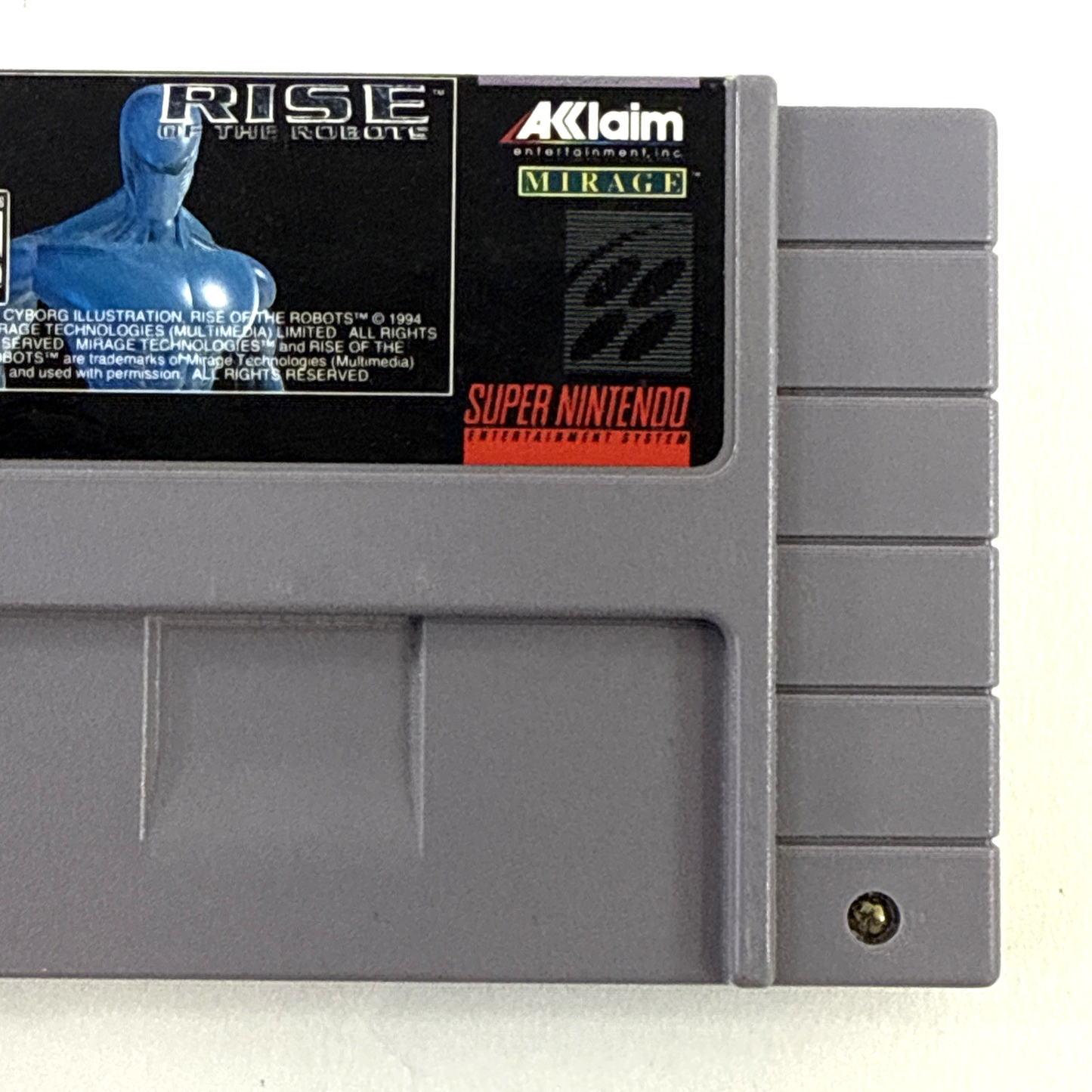 Rise of the Robots (Super Nintendo, 1994) Game Cartridge - Tested and Working