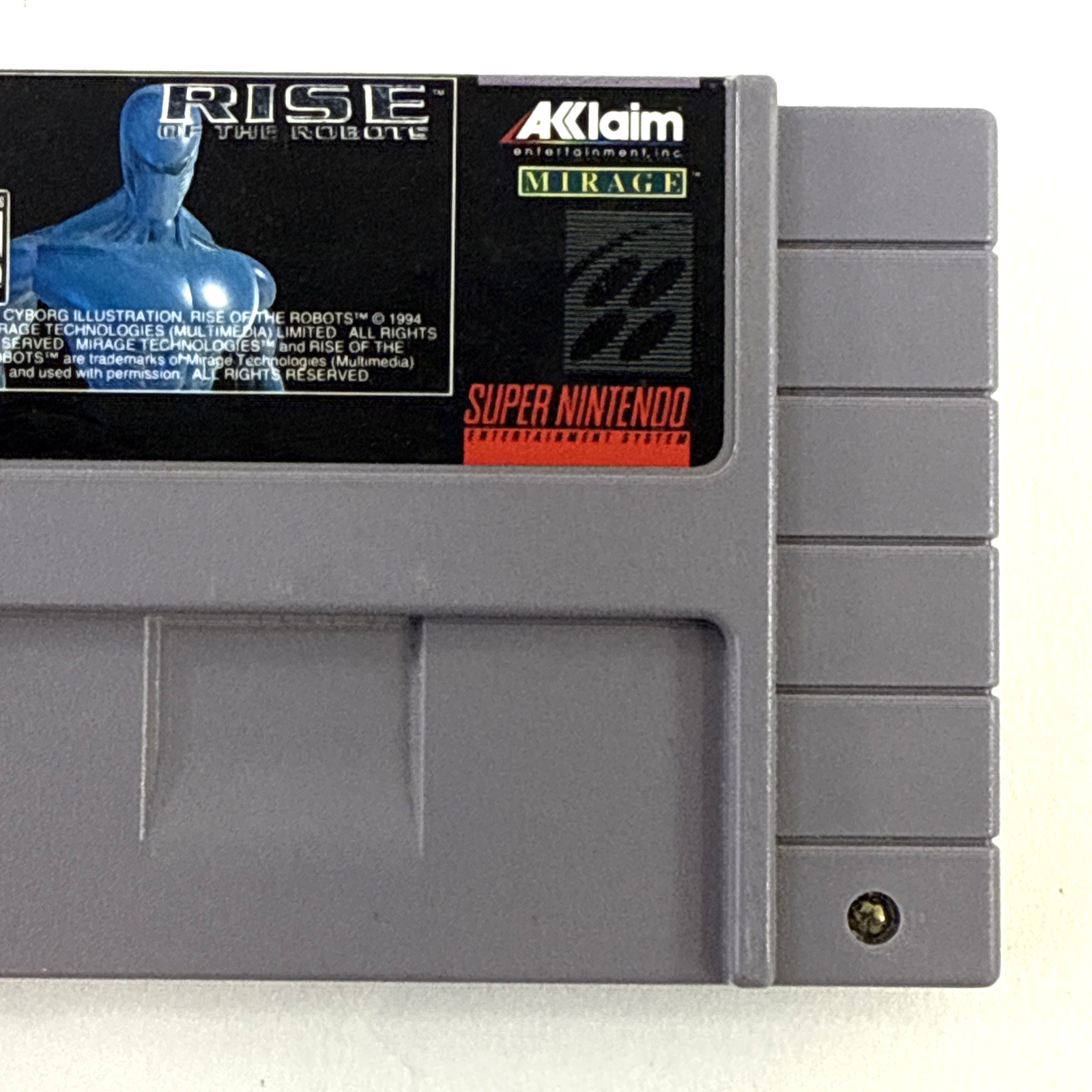 Rise of the Robots (Super Nintendo, 1994) Game Cartridge - Tested and Working