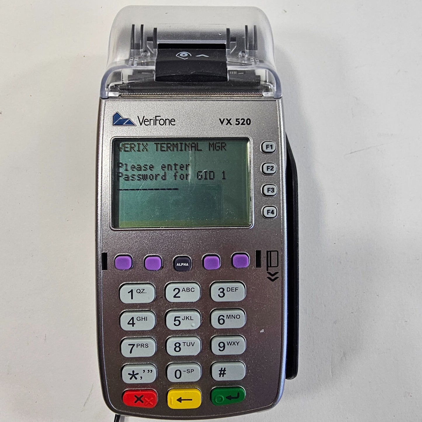 Verifone Dual Comm Credit Card Terminal Reader Model VX520 w/Power Supply - READ