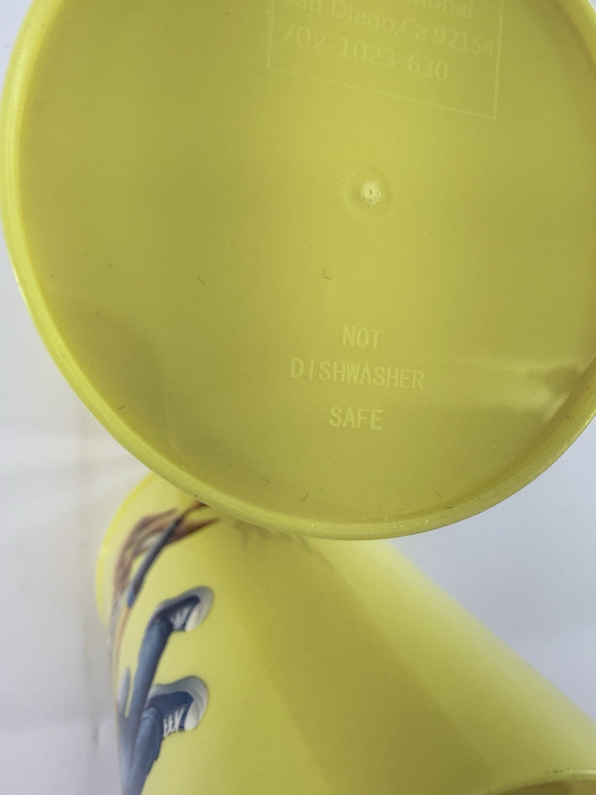 Nestle Nesquik Quicky Bunny 6.5” Collectible Yellow Cup Set (2) - Handwash Only