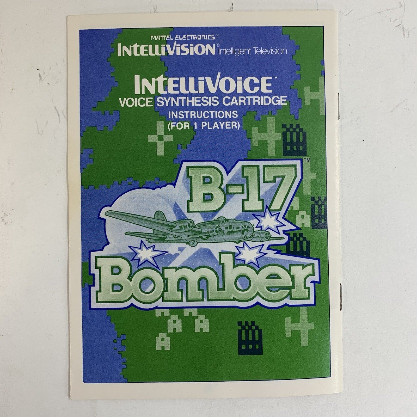 B-17 Bomber (Intellivision, 1982) Game Box Manual Overlay