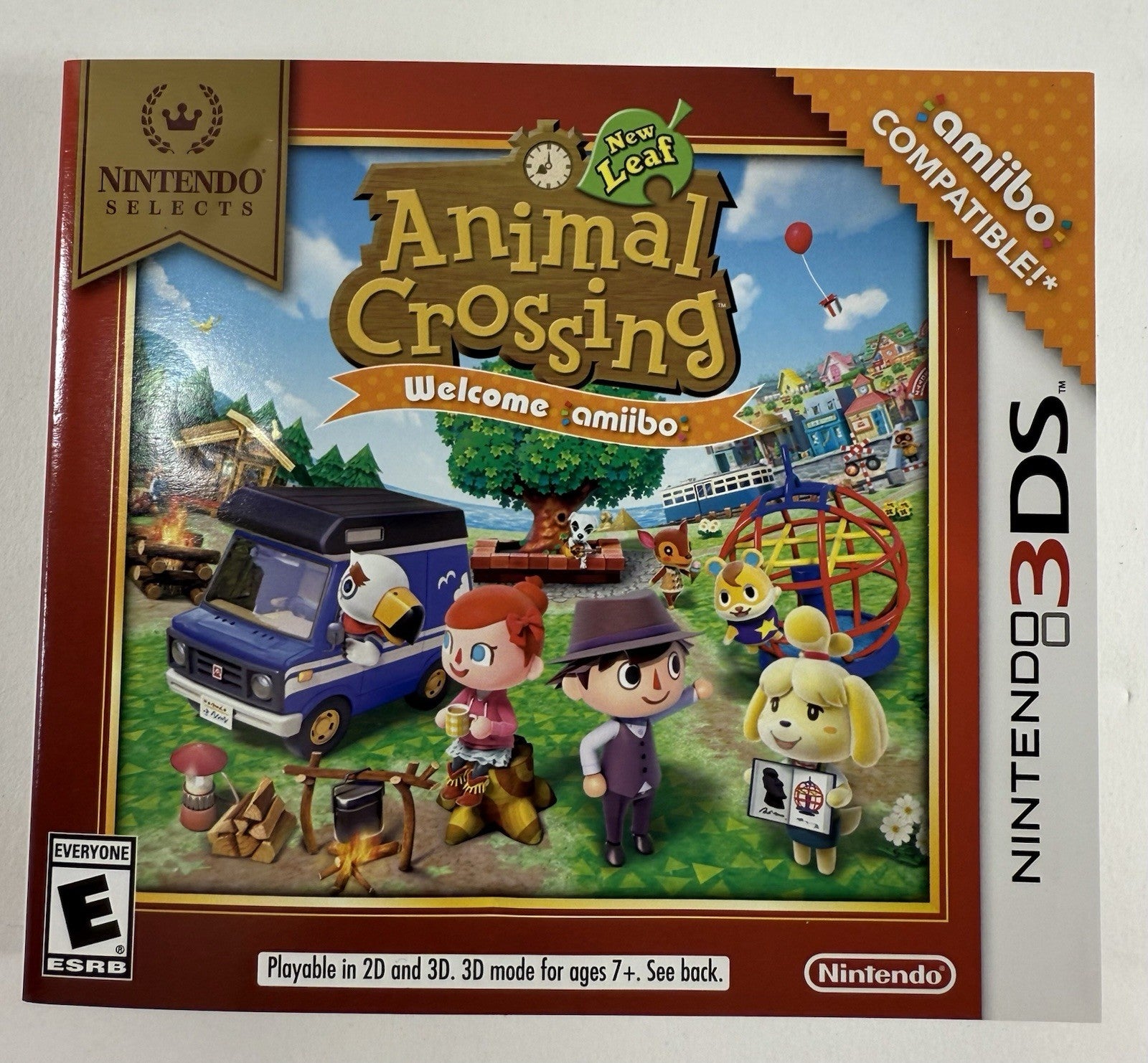 Animal Crossing: New Leaf (Nintendo 3DS, 2016) Replacement Case, Art, Manual
