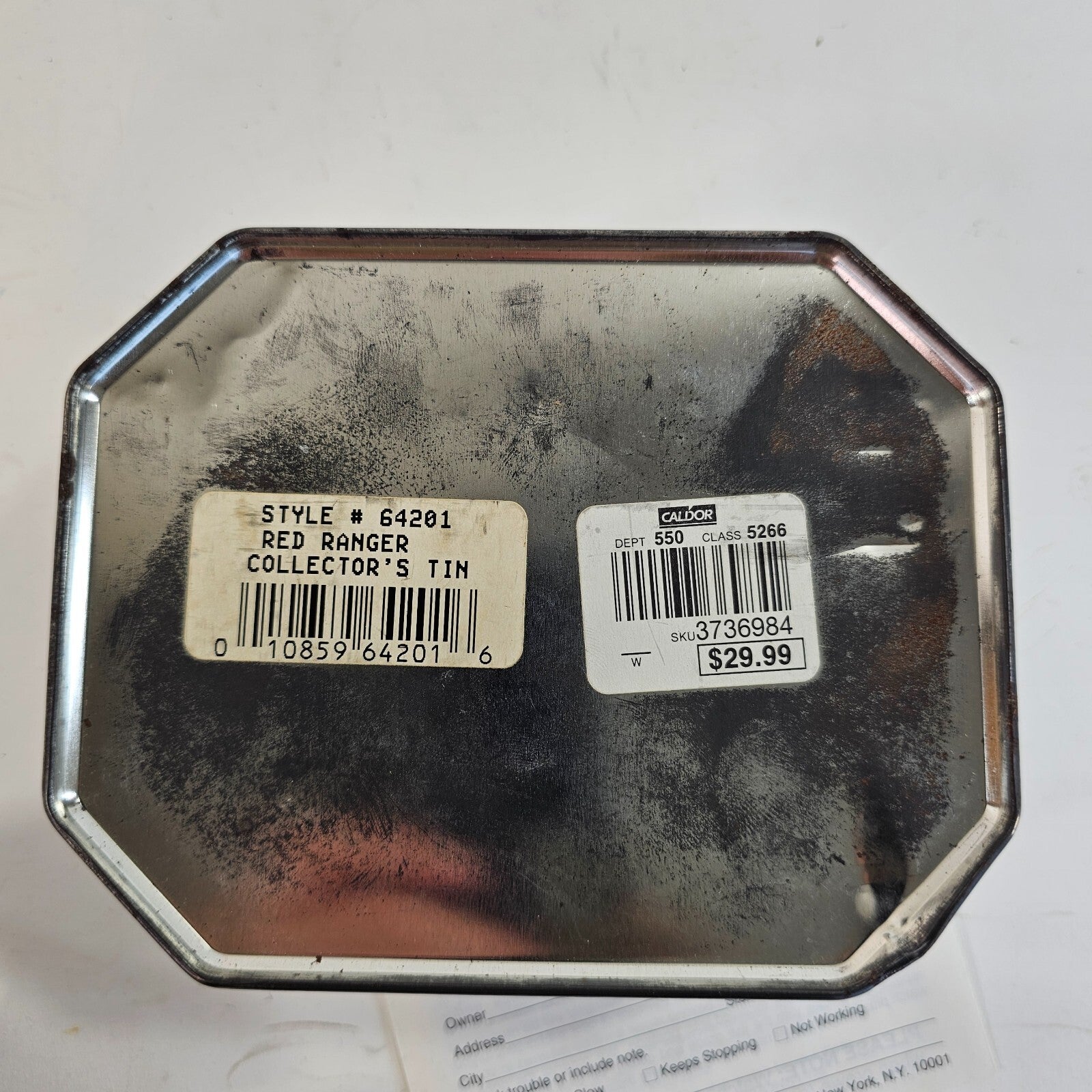 Saban 1994 Mighty Morphin' Power Rangers Red Ranger Watch and Collector Tin