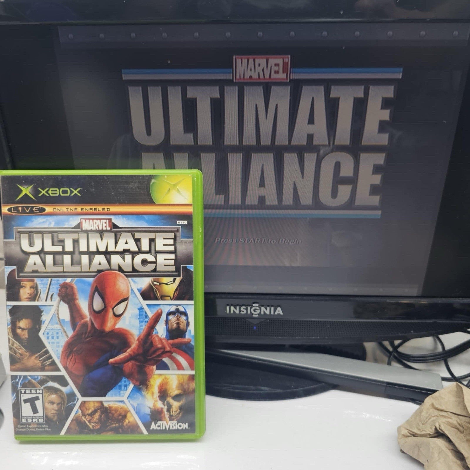 Marvel: Ultimate Alliance (Microsoft Xbox, 2006) Game Case Manual - Tested