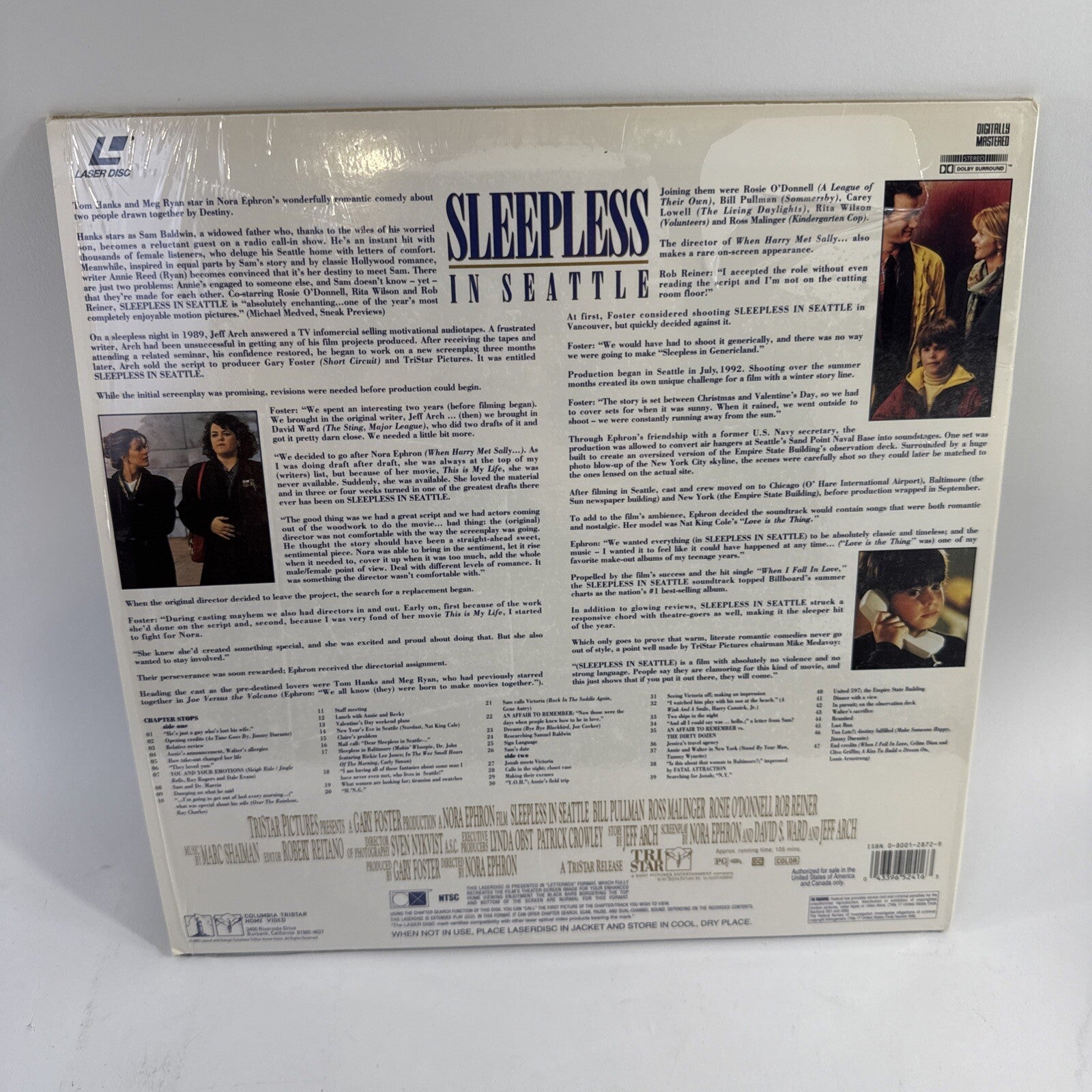 Sleepless in Seattle (Laserdisc Bundle) Sommersby, Enchanted April - Tested