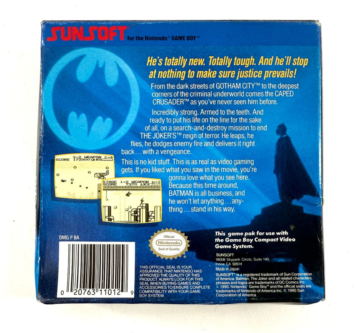Batman: The Video Game (Nintendo Gameboy, 1990) Game Manual Box Inserts - Tested