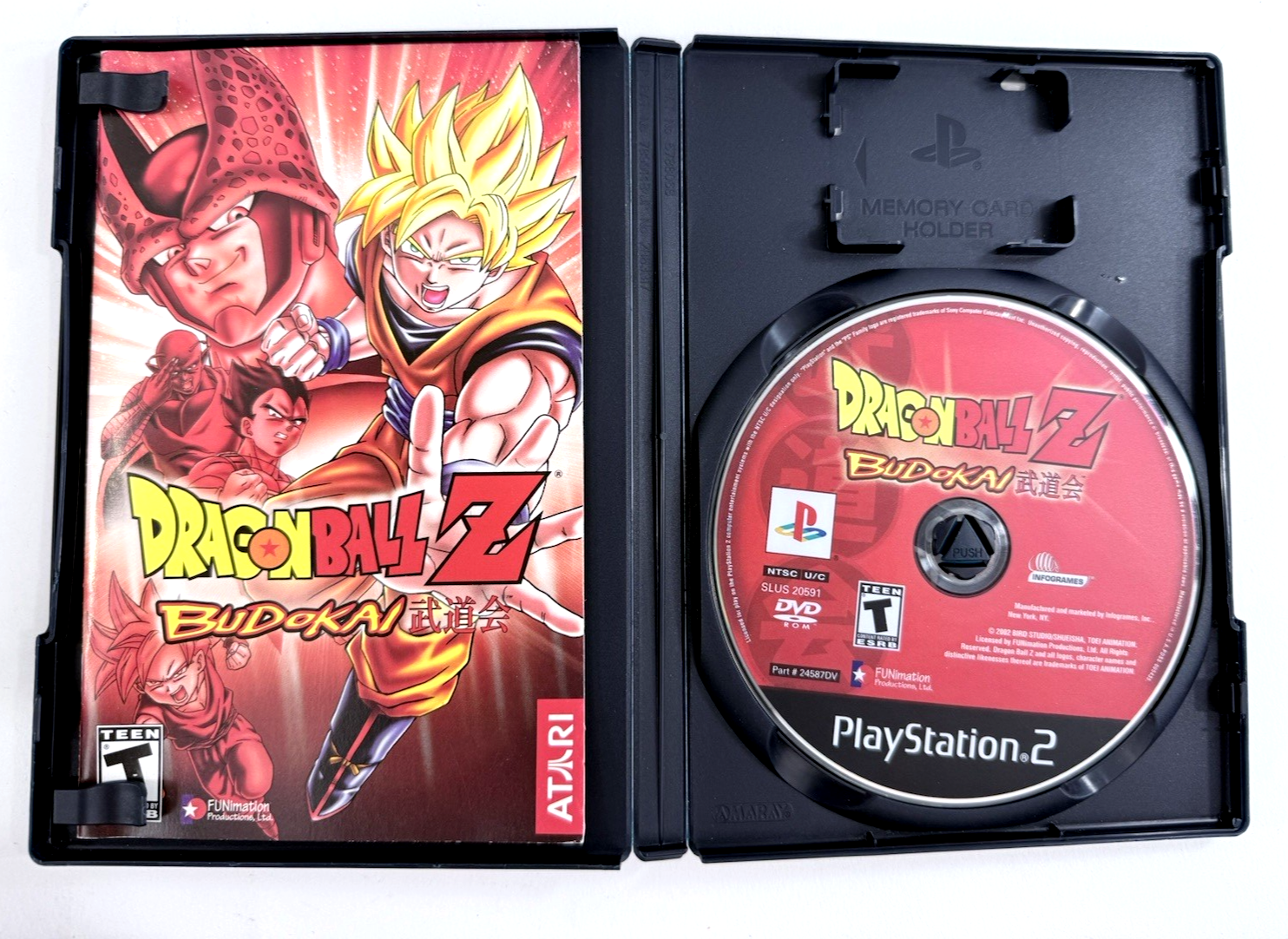 Dragon Ball Z: Budokai (Sony PlayStation 2, 2002) Game, Case, Manual - Tested