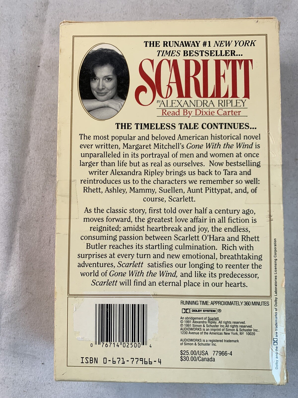 Simon and Shuster Audiobook Cassettes - Scarlett by Alexandra Ripley