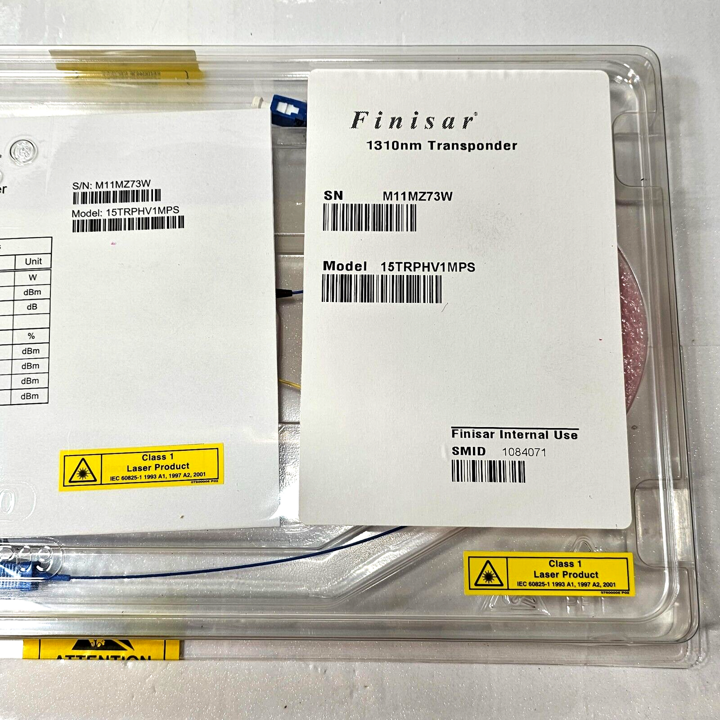 Finisar 1310nm Transponder 15TRPHV1MPS - New, Factory Sealed