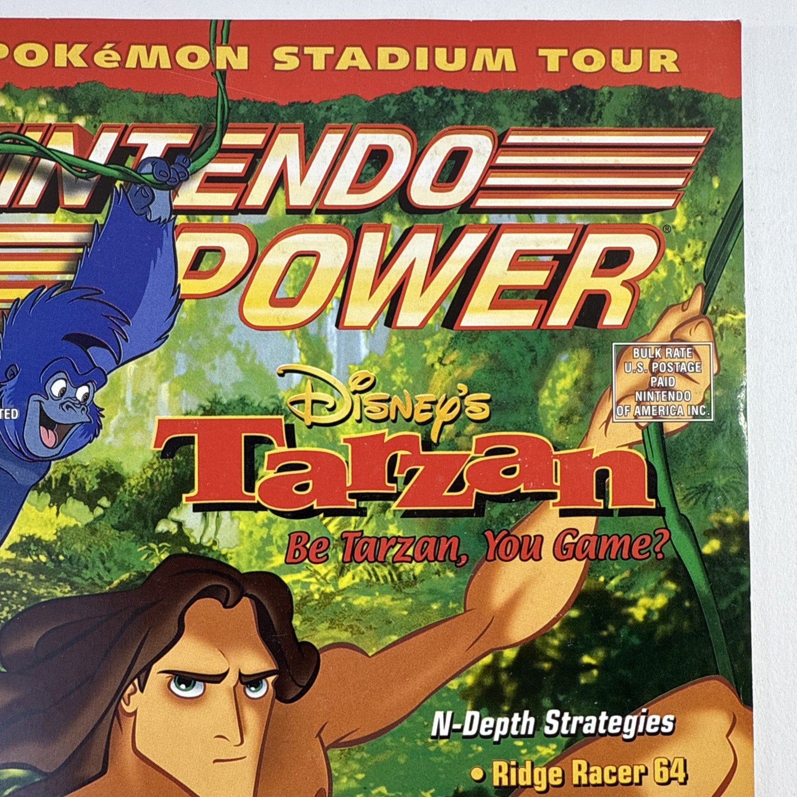 Nintendo Power (Vol. 129, Feb '00) Disney's Tarzan w/ Pro Skater Poster, Comic