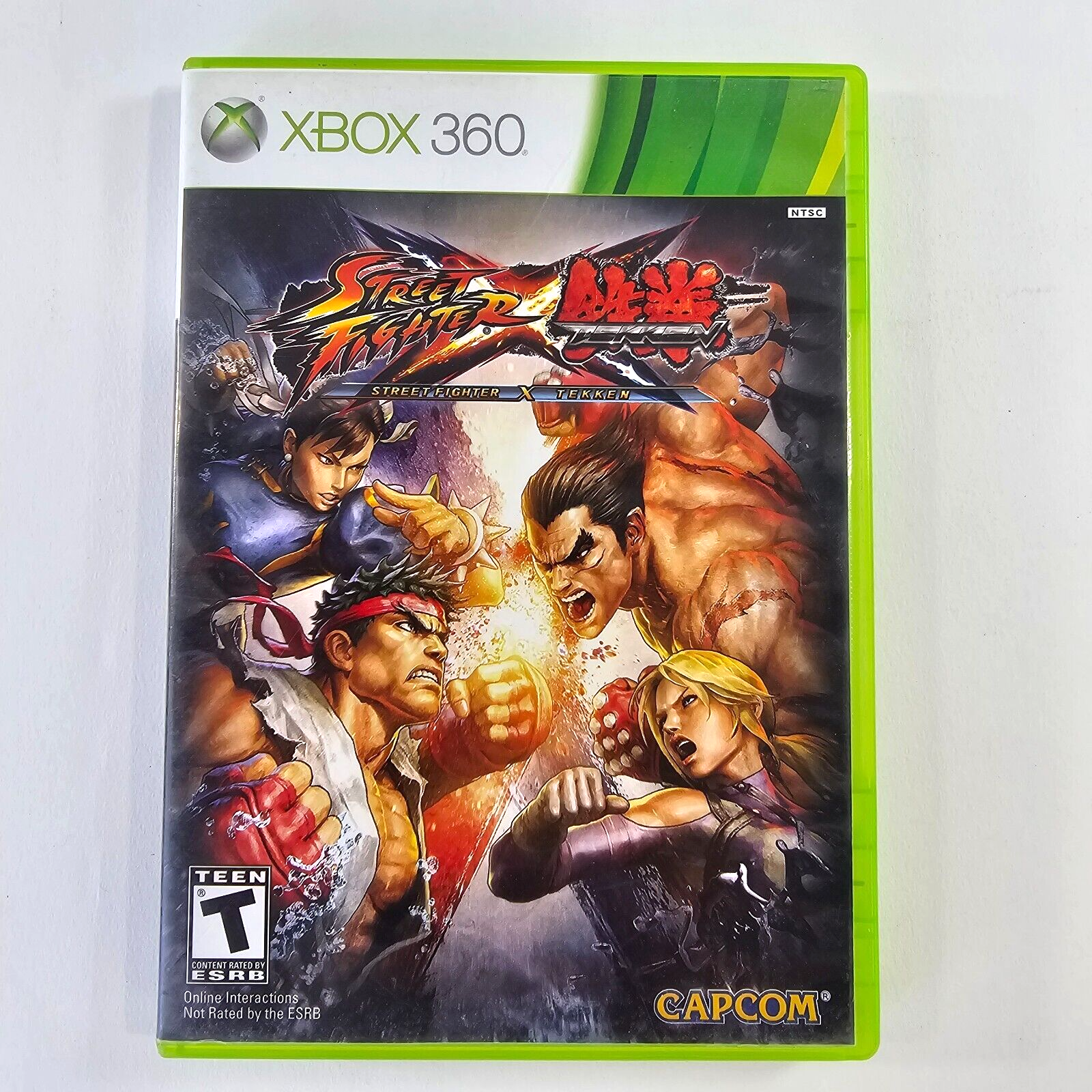 Street Fighter X Tekken (Xbox 360, 2012) Game Case Manual - Tested and Working