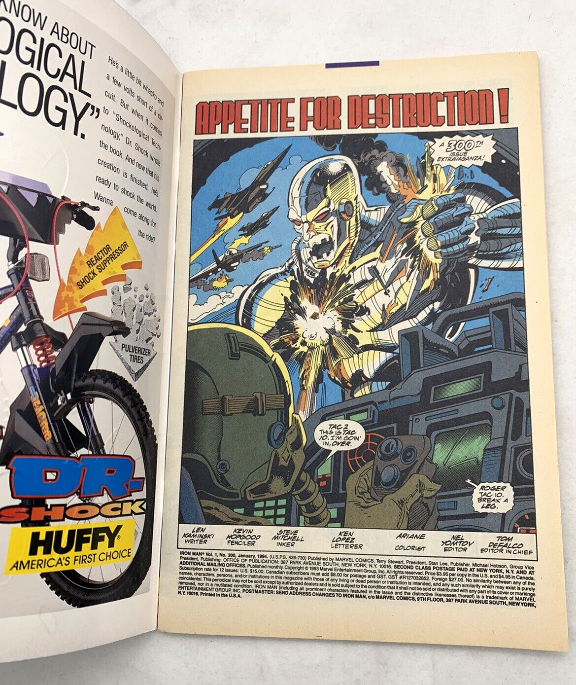 Marvel Comics 1994 Iron Man #300 Foil Cover 1st Appearance Modular Armor