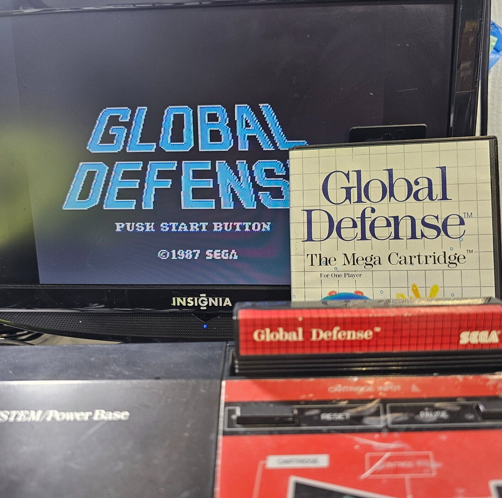 Global Defense (Sega Master System, 1987) Game Case Manual - Tested and Working