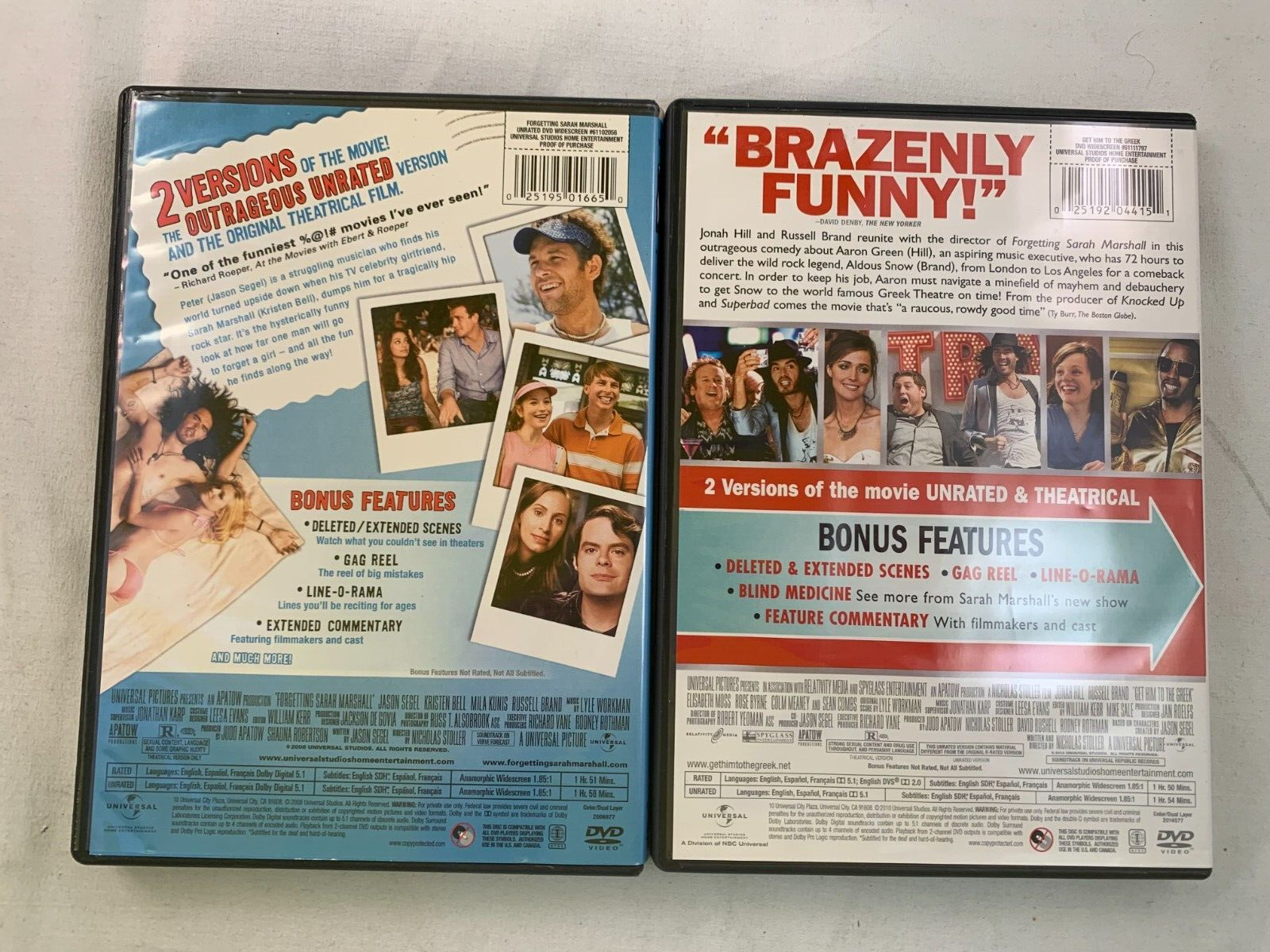 Get Him to the Greek/Forgetting Sarah Marshall (DVD bundle) Russell Brand