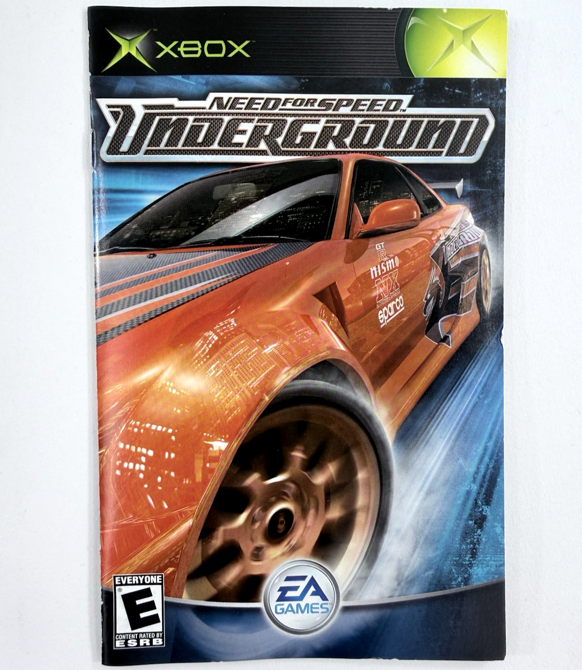 Need for Speed: Underground (Xbox, 2003) Game Case Manual Reg. Card - Tested