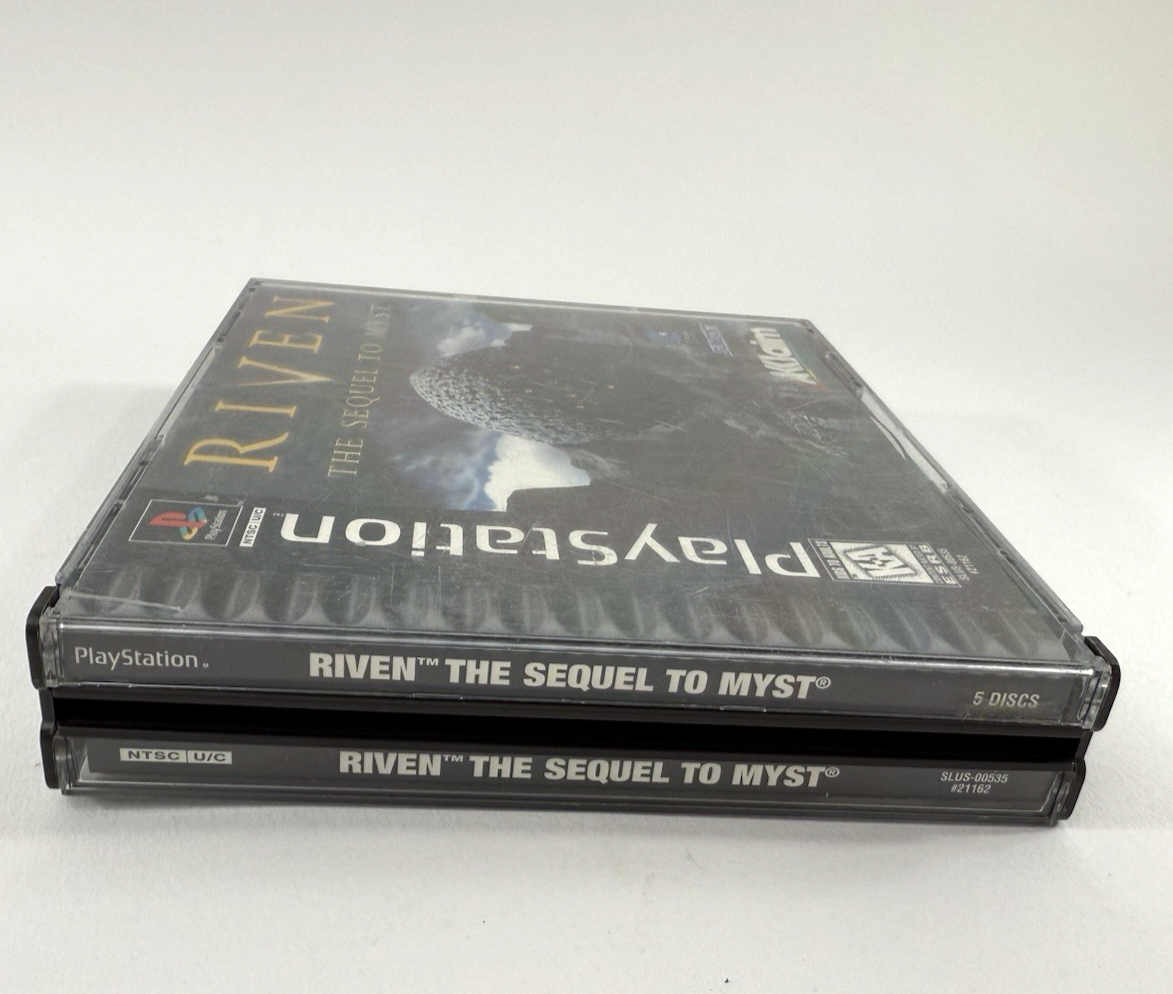Riven: The Sequel to Myst (PlayStation, 1997) Discs, Case, Manual, Reg. - Tested